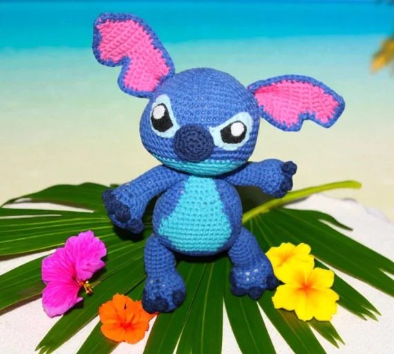 Stitch amigurumi – ręcznie robiona maskotka
