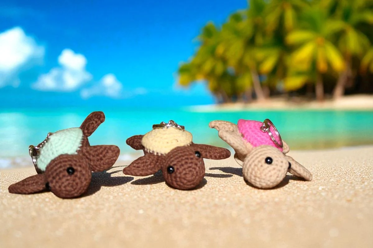 Szydełkowy Breloczek Żółwik – ręcznie robione amigurumi